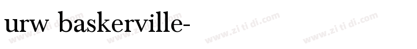 urw baskerville字体转换